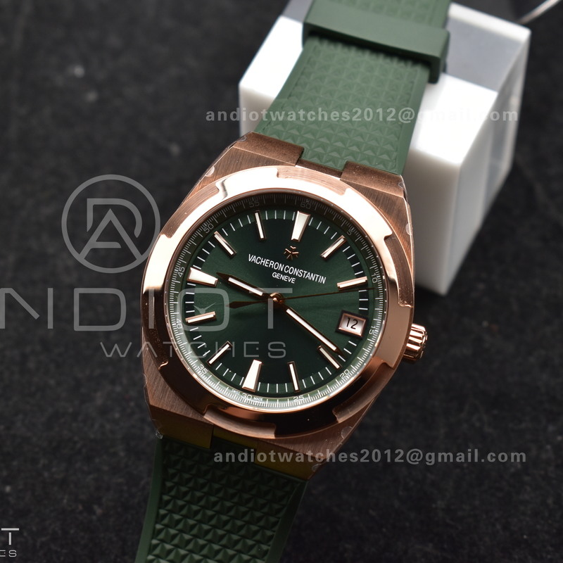 Overseas 4500V RG 8F 1:1 Best Edition Green Dial on Green Rubber Strap A5100